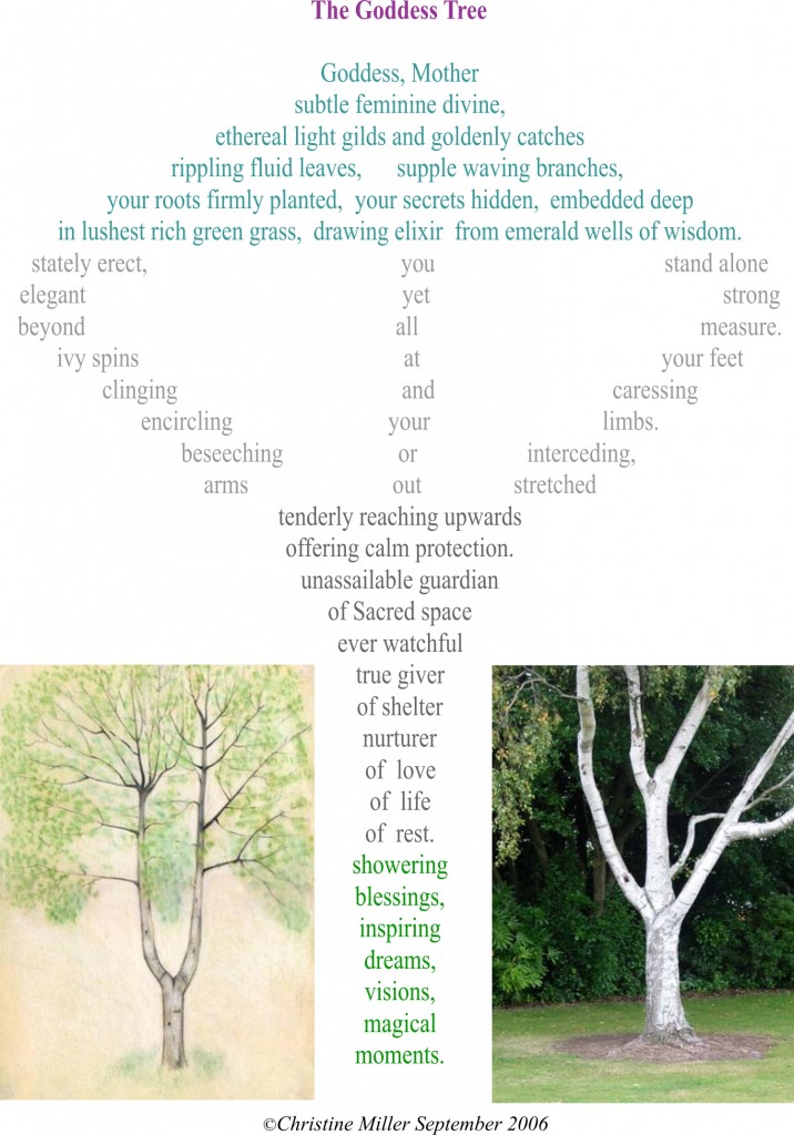 the goddess tree poem by Christine Miller